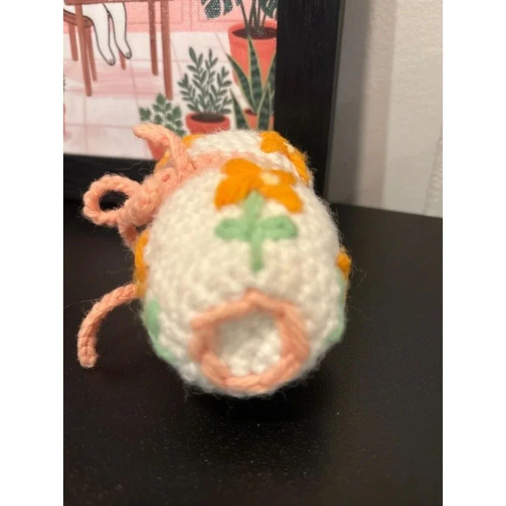 Vintage Crochet Hatching Easter Duckling Toy